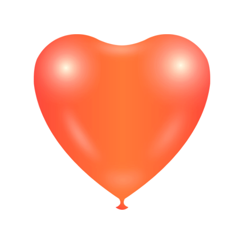 Heart shape Balloons - Orange