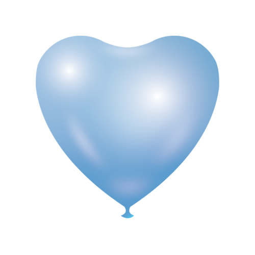Heart shape Balloons - Pearl Blue